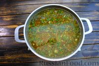 Фото приготовления рецепта: Суп с фаршем, рисом и консервированными помидорами - шаг №16