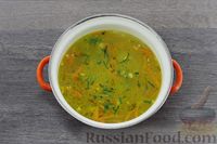 Фото приготовления рецепта: Суп с лапшой и куриным фаршем (без картофеля) - шаг №10