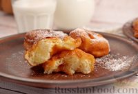 Фото приготовления рецепта: Ленивые пончики на кефире, с яблоками - шаг №11