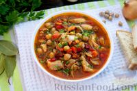 Фото к рецепту: Суп с курицей, нутом и овощами