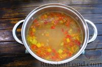Фото приготовления рецепта: Овощной суп с сырными клёцками - шаг №9