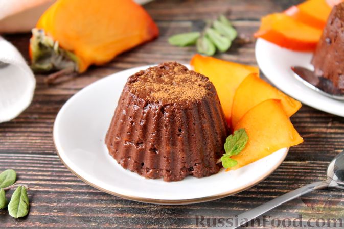 Рецепт шоколадного десерта с хурмой для сладкого наслаждения