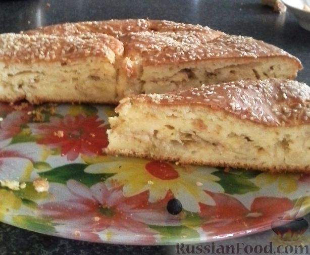 Рецепт Капустный пирог с кунжутом (на кефире)