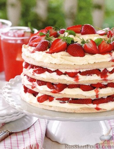 Торт с клубникой - подборка лучших рецептов | Рецепты на paraskevat.ru