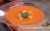 Фото к рецепту: Холодный суп-пюре из помидоров и перца