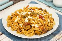 Фото приготовления рецепта: Спагетти с морепродуктами в сливочно-томатном соусе - шаг №15
