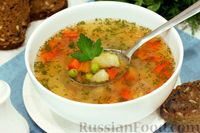 Фото к рецепту: Рыбный суп из минтая с овощами