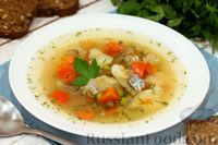 Фото приготовления рецепта: Рыбный суп из минтая с овощами - шаг №15