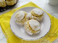 Фото к рецепту: Лимонное песочное печенье с трещинками