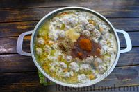 Фото приготовления рецепта: Суп с мясными фрикадельками и клёцками - шаг №19