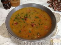 Фото к рецепту: Суп с копчёными рёбрышками и фасолью