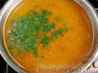 Фото приготовления рецепта: Суп с копчёными рёбрышками и фасолью - шаг №17