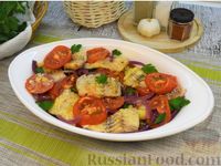 Фото к рецепту: Филе минтая, запечённое с помидорами и луком