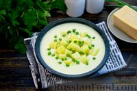 Фото к рецепту: Картофельный суп-пюре с молоком и сыром