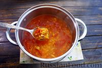 Фото приготовления рецепта: Томатный суп с чечевицей и беконом - шаг №15