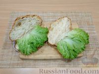 Фото приготовления рецепта: Сэндвичи с ветчиной и скрэмблом - шаг №8