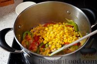 Фото приготовления рецепта: Суп с кукурузой, фасолью и овощами (суккоташ) - шаг №8