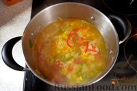 Фото приготовления рецепта: Суп с кукурузой, фасолью и овощами (суккоташ) - шаг №9