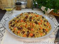 Фото к рецепту: Рис с фаршем и консервированной фасолью