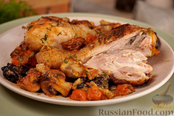 Курица, запеченная с сухофруктами рецепт – Основные блюда. «Еда»