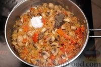 Фото приготовления рецепта: Булгур с грибами и овощами, на сковороде - шаг №11