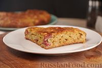 Фото к рецепту: Капустный пирог "Простецкий" на кефире, с колбасой