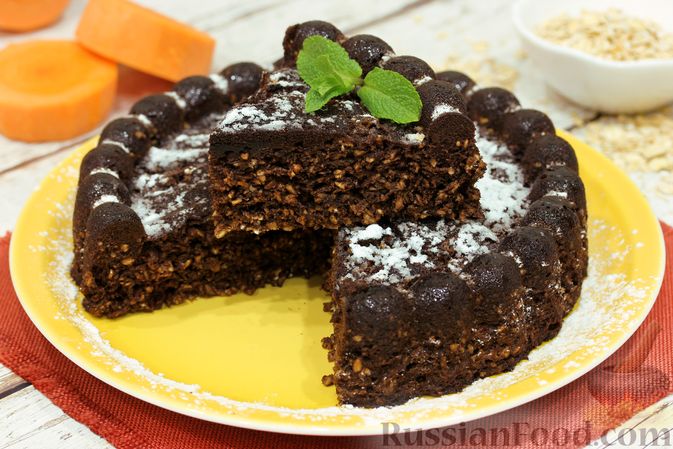 Морковный пирог с какао и шоколадом – пошаговый рецепт приготовления с фото