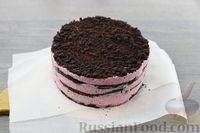 Фото приготовления рецепта: Постный шоколадный торт с малиновым кремом - шаг №26