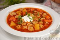 Фото к рецепту: Суп с пельменями и овощами