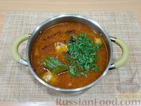 Фото приготовления рецепта: Суп с тушёнкой и консервированной фасолью - шаг №10