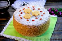 Фото к рецепту: Постный торт с апельсиновым кремом