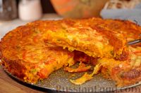 Фото к рецепту: Тыквенная пицца с помидорами и сыром