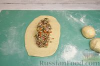 Фото приготовления рецепта: Бездрожжевые постные пирожки-плетёнки с рыбой и рисом - шаг №16
