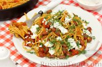 Фото приготовления рецепта: Спагетти с фасолью, беконом и сыром фета - шаг №15