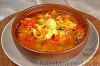 Фото к рецепту: Куриный суп с овощами и яйцами