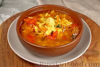 Фото приготовления рецепта: Куриный суп с овощами и яйцами - шаг №18