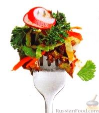 Рецепт Капустный салат с морковью, редисом и перцем