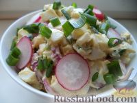 Фото к рецепту: Яичный салат с редисом
