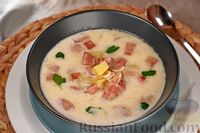 Фото приготовления рецепта: Сырный суп с ветчиной и беконом - шаг №16