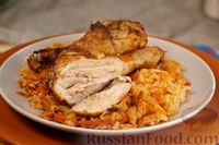 Фото к рецепту: Рис с курицей и капустой, в духовке