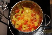Фото приготовления рецепта: Овощной суп с молодой капустой, сладким перцем и сельдереем - шаг №10