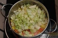 Фото приготовления рецепта: Овощной суп с молодой капустой, сладким перцем и сельдереем - шаг №11