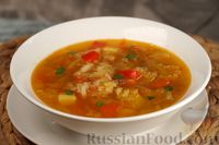 Фото приготовления рецепта: Овощной суп с молодой капустой, сладким перцем и сельдереем - шаг №16