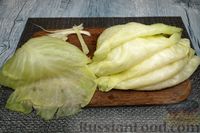 Фото приготовления рецепта: "Чебуреки" из капустных листьев с куриным фаршем - шаг №3