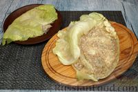 Фото приготовления рецепта: "Чебуреки" из капустных листьев с куриным фаршем - шаг №7