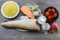 Фото приготовления рецепта: Минтай, запечённый с булгуром и овощами - шаг №1