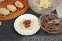 Фото приготовления рецепта: Рисовые зразы с куриной печенью - шаг №12