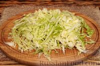 Фото приготовления рецепта: Салат из молодой капусты с ветчиной и плавленым сыром - шаг №2