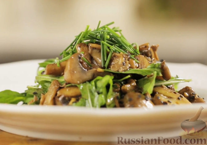 Рецепт Теплый грибной салат