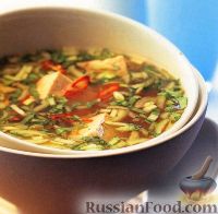 Фото к рецепту: Суп с зеленым луком и сыром